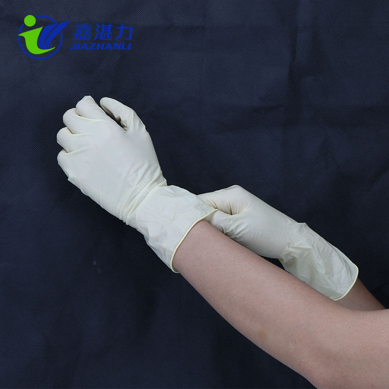 Beige Latex Powdered or Powder Free Examination Gloves