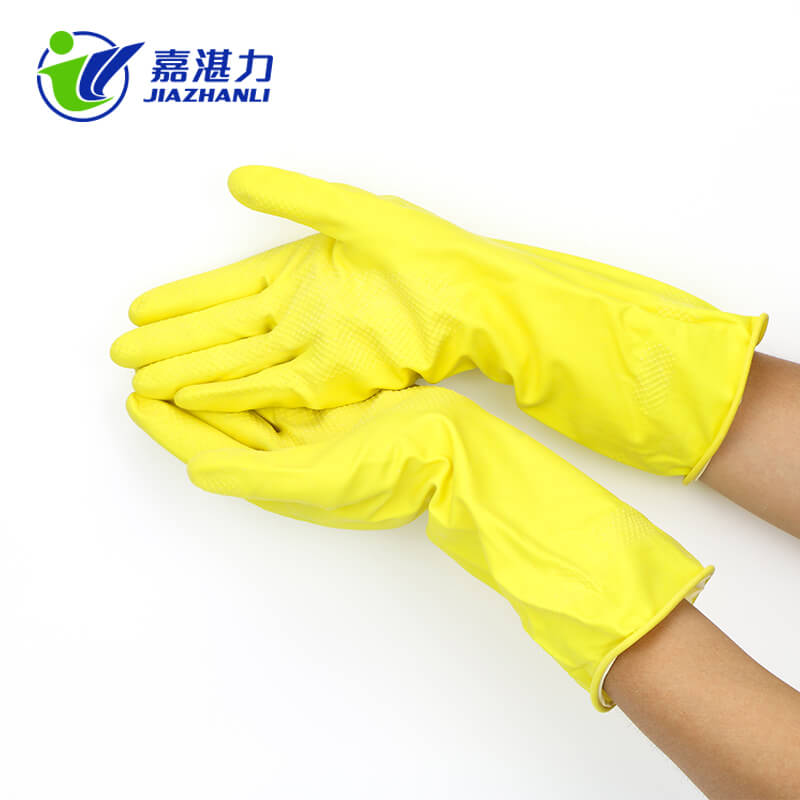 Natural Waterproof Latex Household Cleaning Working Rubber Gloves