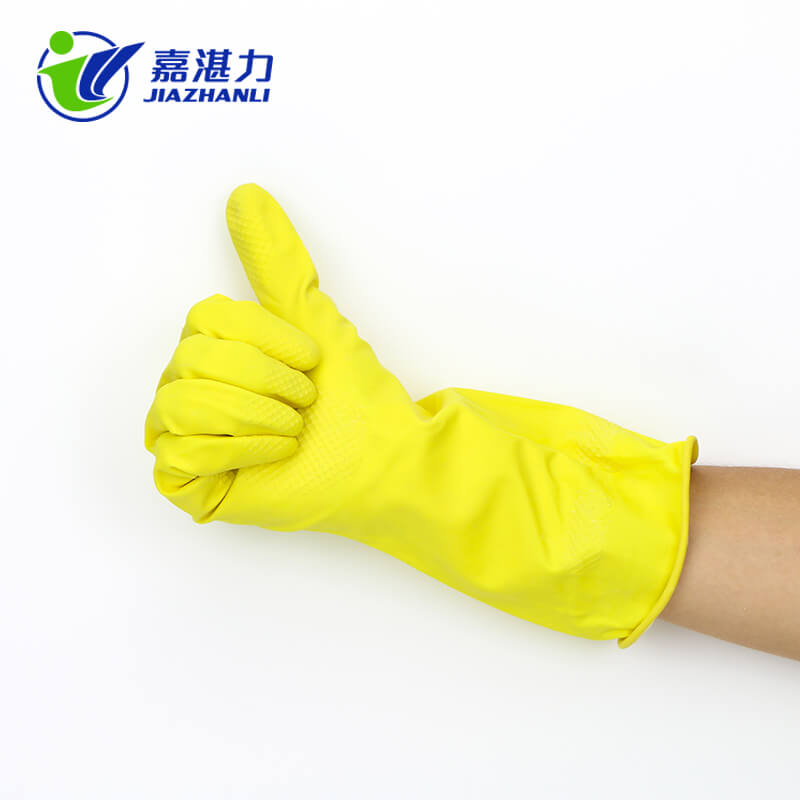 Natural Waterproof Latex Household Cleaning Working Rubber Gloves