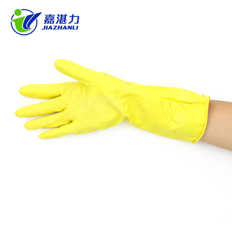 Natural Waterproof Latex Household Cleaning Working Rubber Gloves