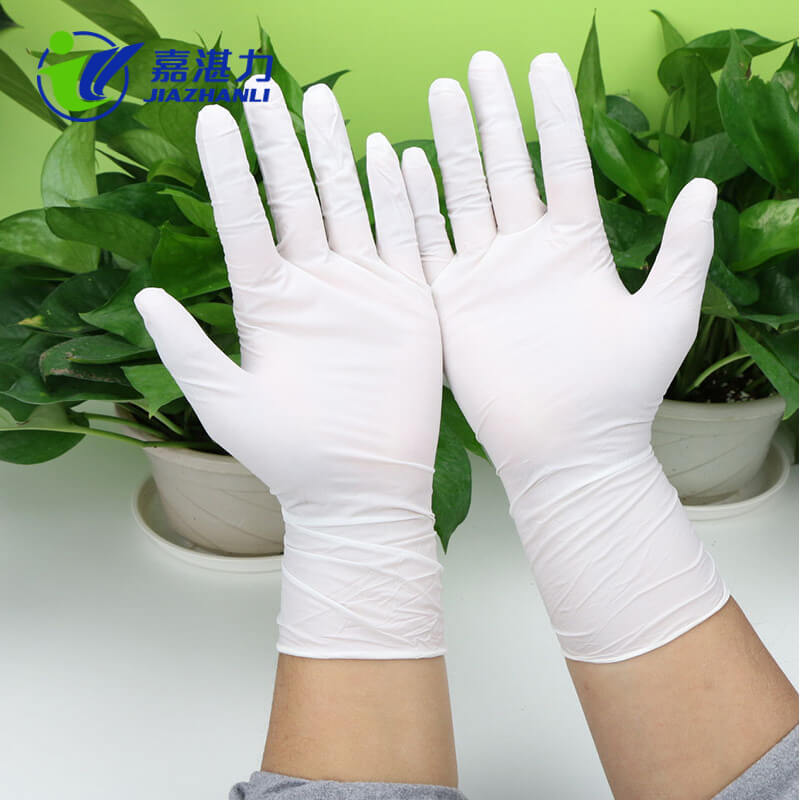 Factory Outlet Disposable Powder Free White Nitrile Gloves