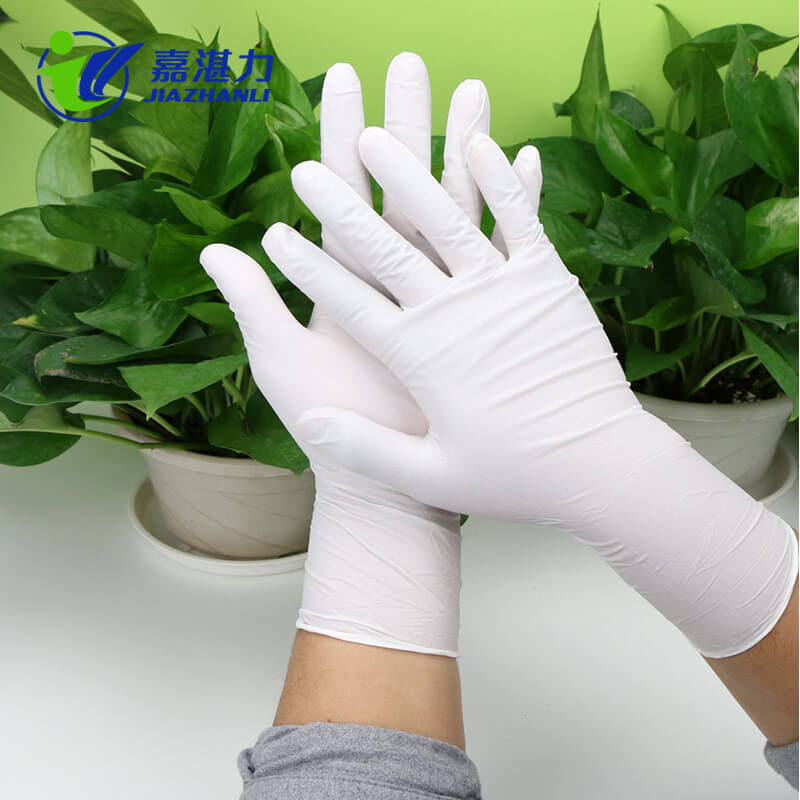 Factory Outlet Disposable Powder Free White Nitrile Gloves