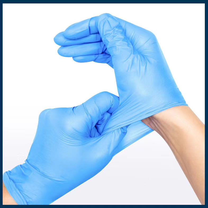 What are the most common materials used in examination gloves?