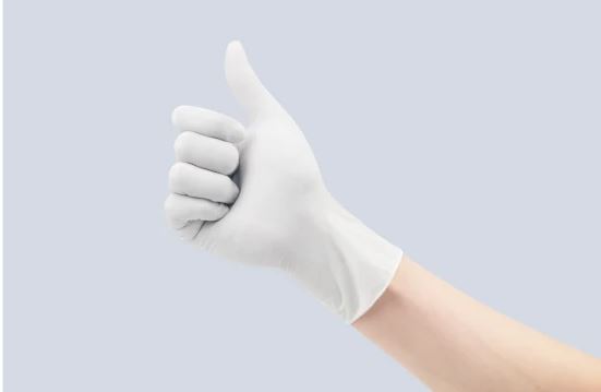 Milk White Latex Gloves Medical Examination Gloves All Sizes From S to L