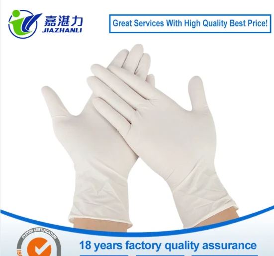 High Elasticity Disposable Latex Gloves Medical Examination Gloves All Sizes From S to XL