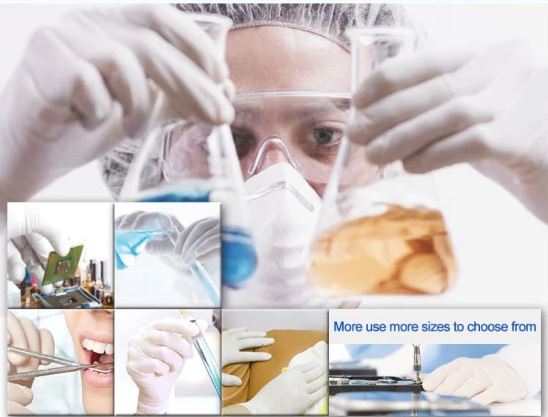 Natural High Quality Examination Safety Industrial Disposable Rubber Latex Gloves