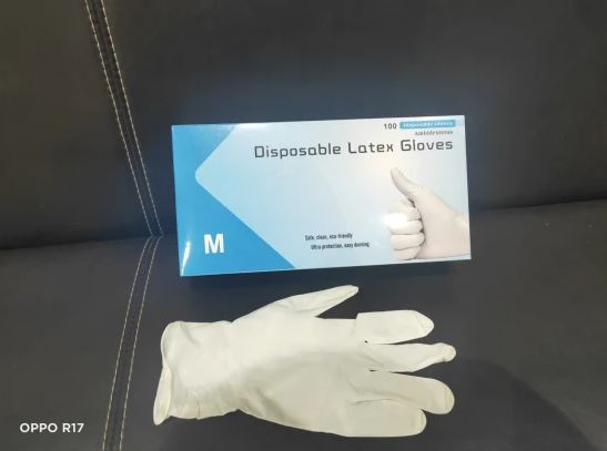 Disposable Rubber Industrial Latex Gloves Powder Free