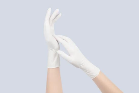 Bulk Factory Price Single-Use White Latex Gloves 9 Inches Rubber Gloves