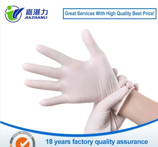 Biodegradable Powder/Powder Free Disposable Latex Gloves Light Industrial Equipment Gloves Rubber Gloves