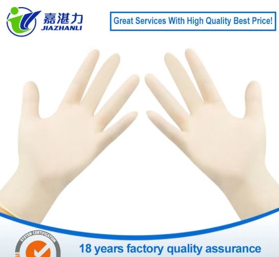 100PCS/Box Non Sterile Disposable Medical Examination Gloves Natural Rubber Gloves with CE Certificate