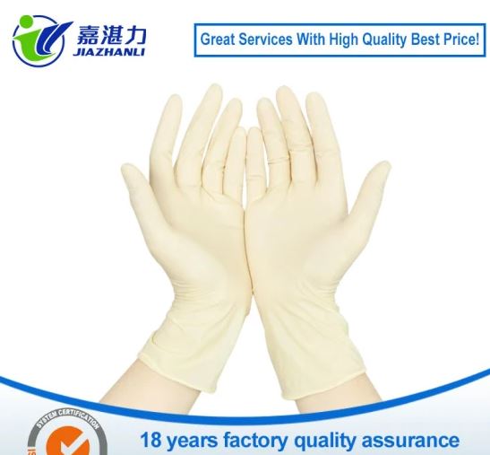 100PCS/Box Non Sterile Disposable Medical Examination Gloves Natural Rubber Gloves with CE Certificate