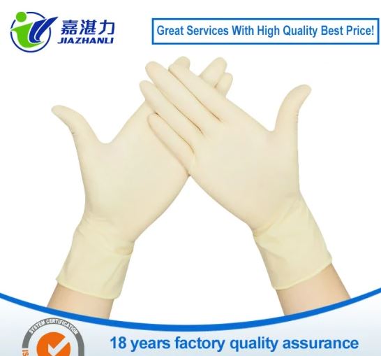 100PCS/Box Non Sterile Disposable Medical Examination Gloves Natural Rubber Gloves with CE Certificate