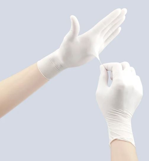 Latex Examination Rubber Gloves Powdered-Free